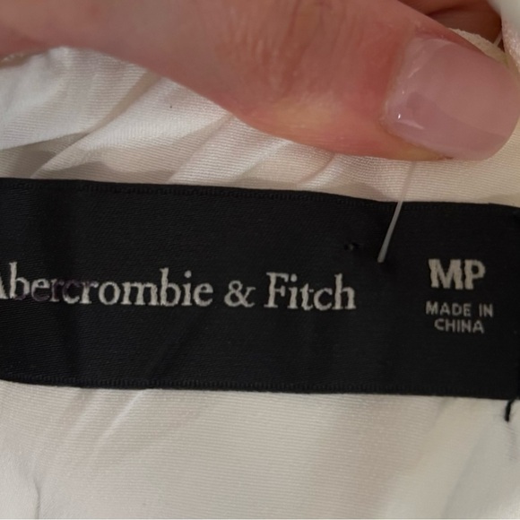 Abercrombie & Fitch White Midi High Slit White Dress Sz MP NWT Adjustable Straps - Picture 7 of 8